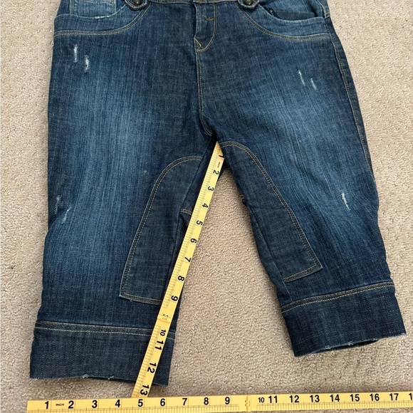 PIMKIE Women’s Blue Capri Denim Cropped Distressed Shorts Jeans-Size 8 - Picture 11 of 11